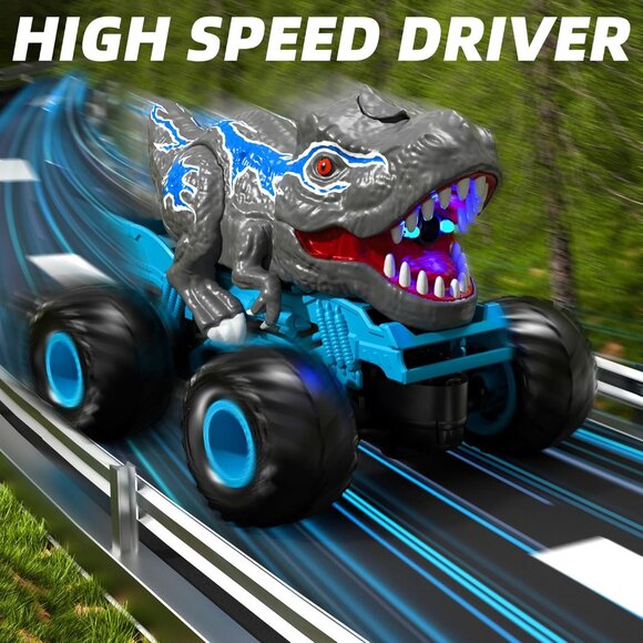 Remote Control Dinosaur Car Toy 301-22 Light Music Roar Spray RC Truck for Kids - Picture 3 of 7
